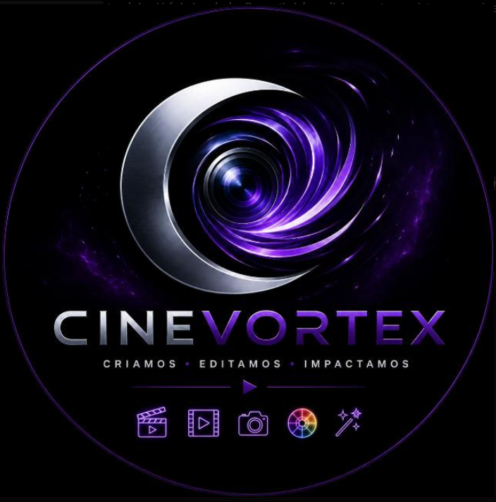 Logotipo CineVortex — Criamos, editamos, impactamos