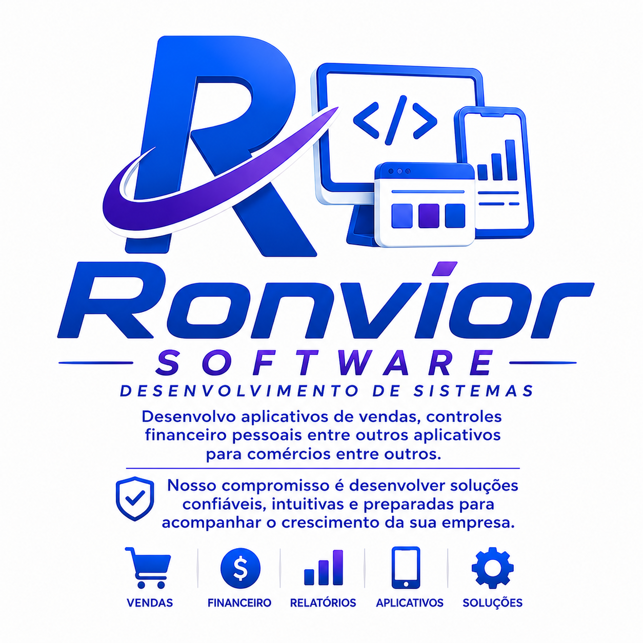 Logotipo oficial Ronvior Software Desenvolvimento de Sistemas